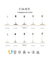 CALICE * COLGANTE GRANDE LED 1L - CENIZA